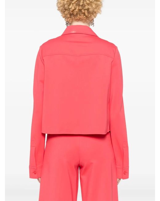 Dorothee Schumacher Red Yoke-Detail Shirt Jacket