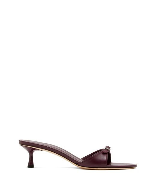 STUDIO AMELIA Red Greta Buckle-Strap Sandals