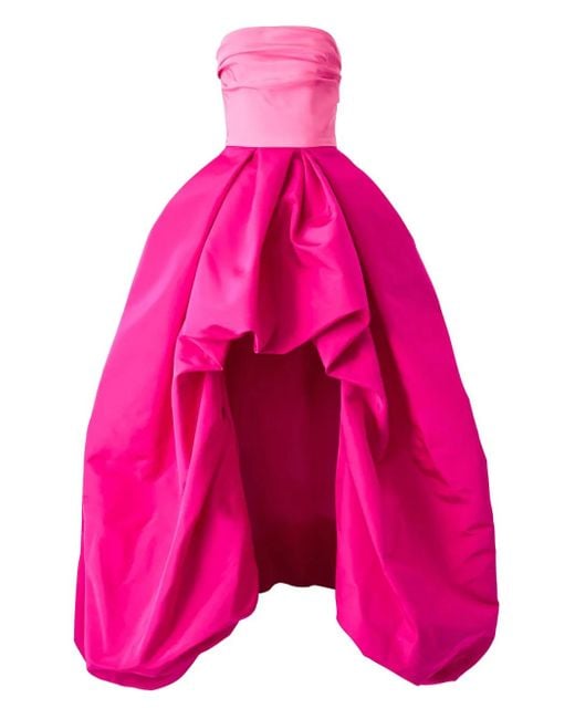 Abito Da Sera Asimmetrico di Carolina Herrera in Pink