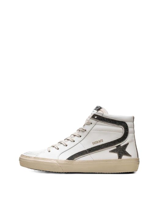 Golden Goose Deluxe Brand White Baskets Slide En Cuir for men