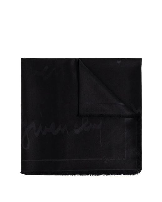 Givenchy Black Fringed Scarf