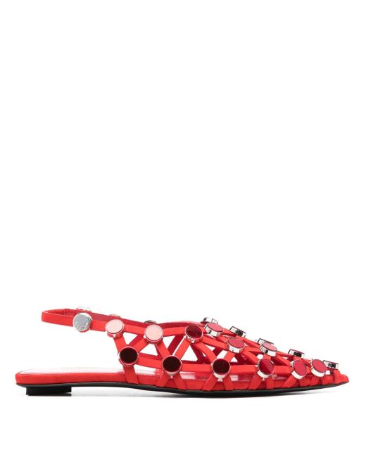 Bailarinas Grid The Attico de color Red