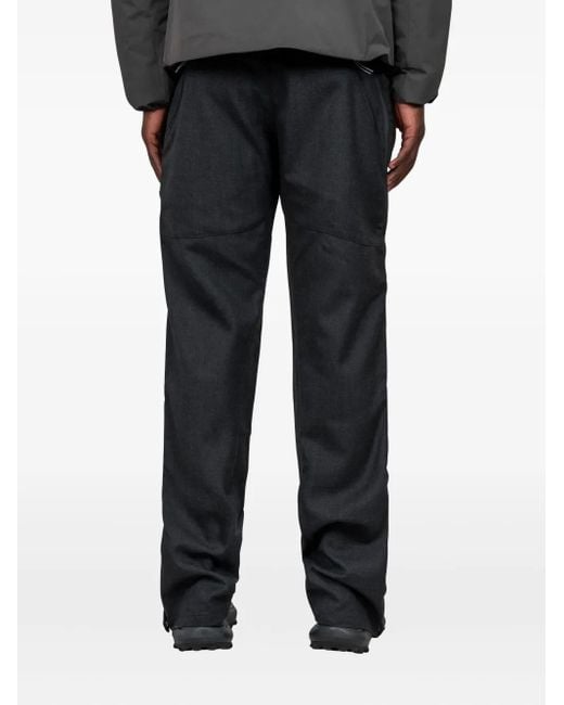 Roa Black Twill Zip Trousers for men