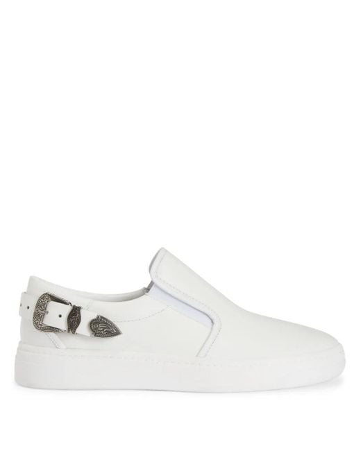 Giuseppe Zanotti White Gz94 Deluxe Leather Slip-On Sneakers for men