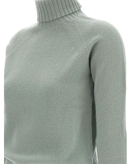 Drumohr Green Turtleneck Raglan-Sleeve Sweater