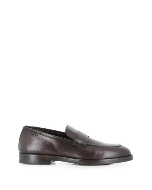 Alexander Hotto Gray Leather Loafers for men