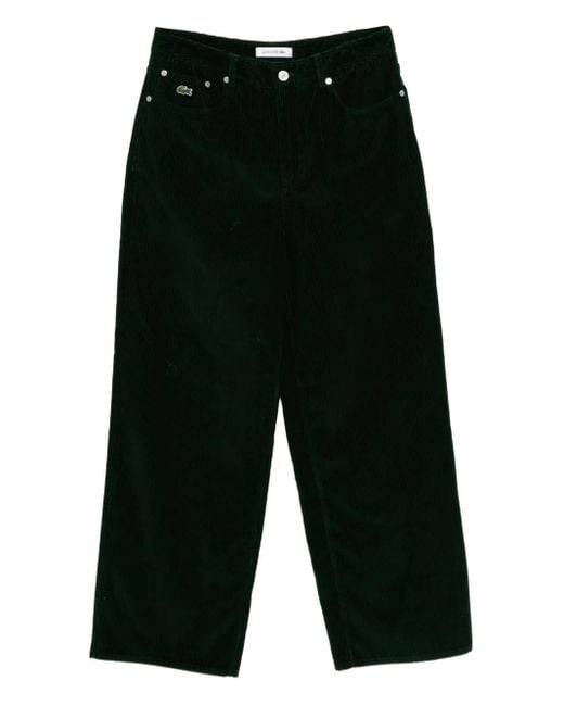 Lacoste Black Logo-Embroidered Trousers