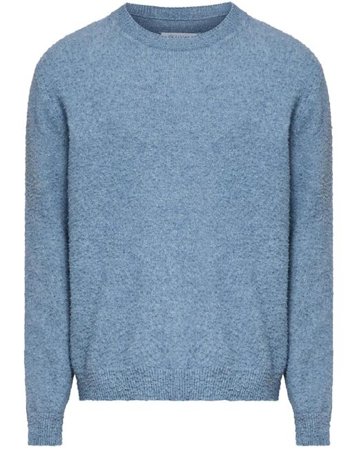 Maison Margiela Blue Brushed Jumper for men