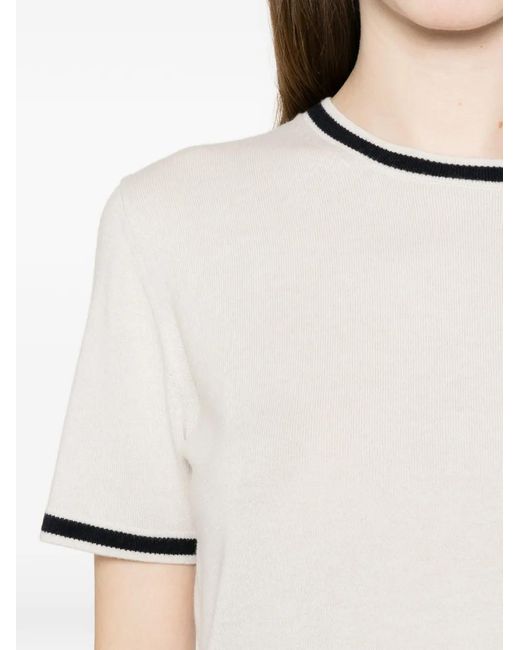 Max Mara White 'Max Mara Elegant Wool Top For