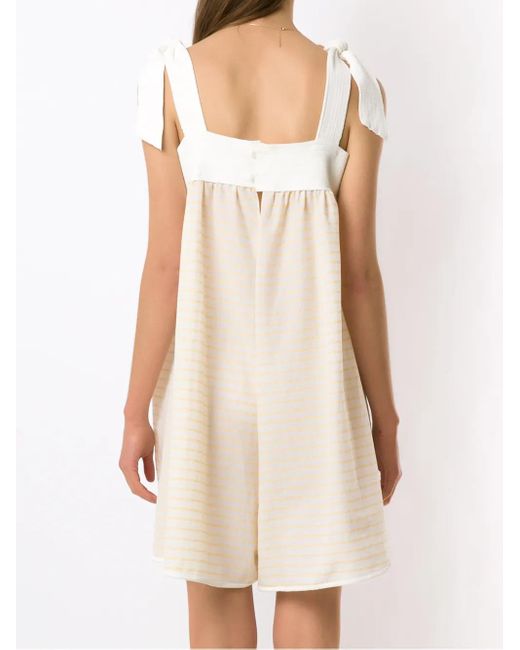 Clube Bossa Natural Jozsa Striped Playsuit