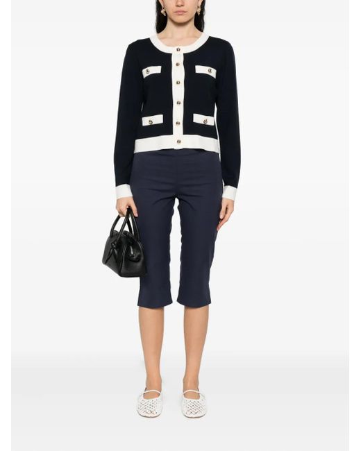 Pennyblack Black Button-Up Contrast-Panel Cardigan