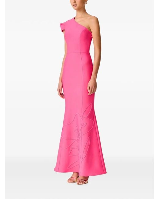 Elliatt Pink Opline Floral-Embroidered Maxi Dress