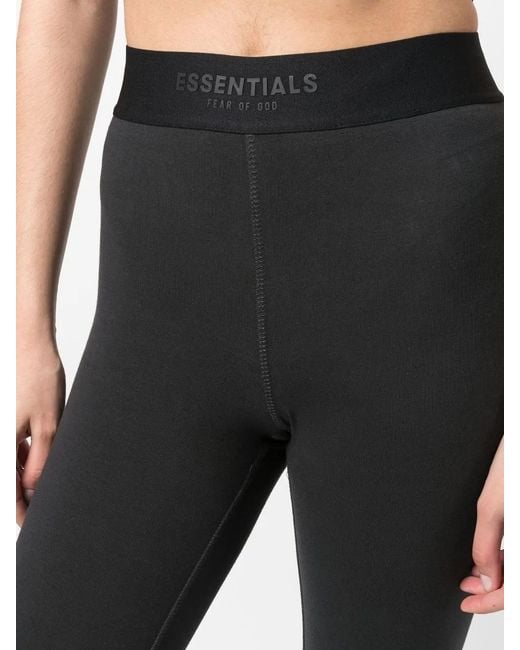 Fear Of God Black Logo-Waistband Leggings