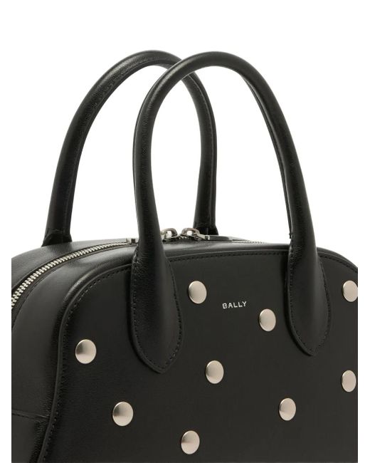 Bally Black Unda Leather Handle Bag