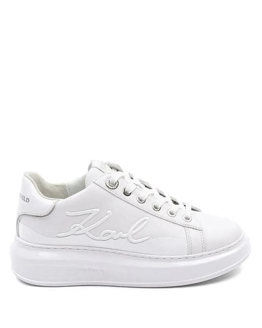 Karl Lagerfeld White Kapri Cushion Sneakers