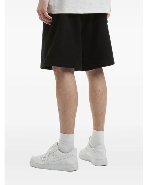 Chocoolate Black Cotton Track Shorts for men