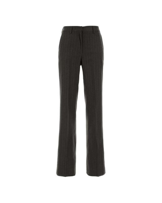 PT Torino Black Jodie Pinstripe Tailored Trousers