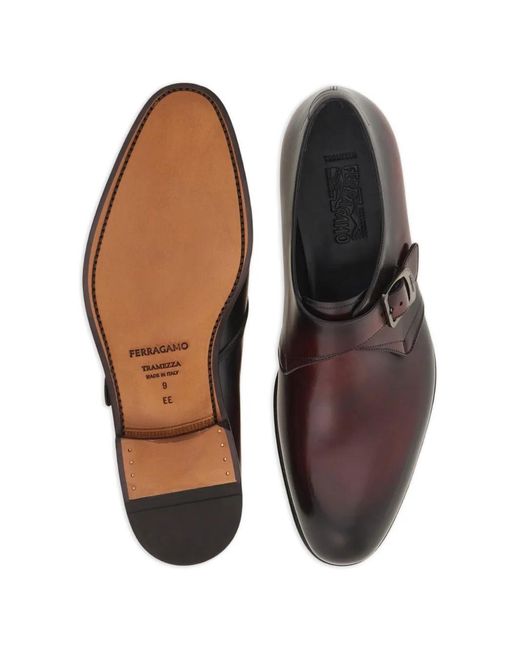 Ferragamo White Tramezza Single-Monkstrap Shoes for men