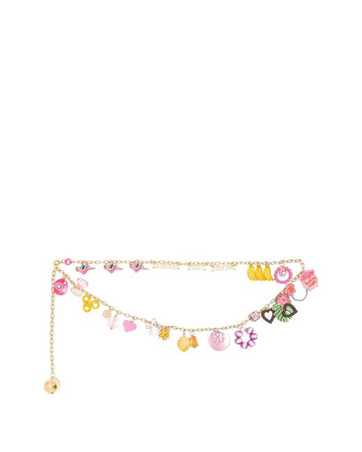 Amir Slama White Embellished Chain Belt