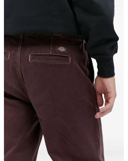 Dickies Purple Double-Needle Stitched Trousers for men