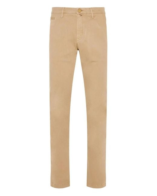 Jacob Cohen Natural Button-Fly Trousers for men