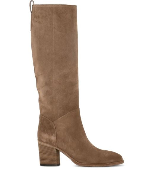 Officine Creative Brown Suede Block-Heel Boots
