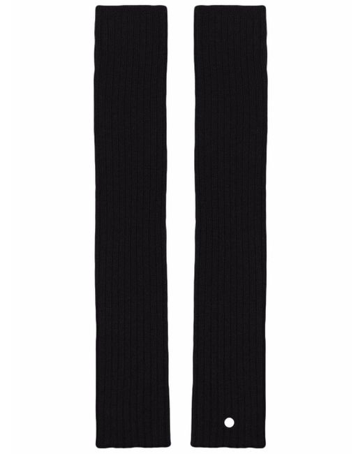 Rick Owens Ribbed-knit Wool Arm Warmers in Black for Men - Lyst
