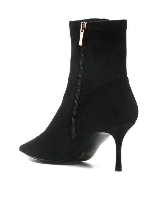 CafeNoir Black Pointed-Toe Boots