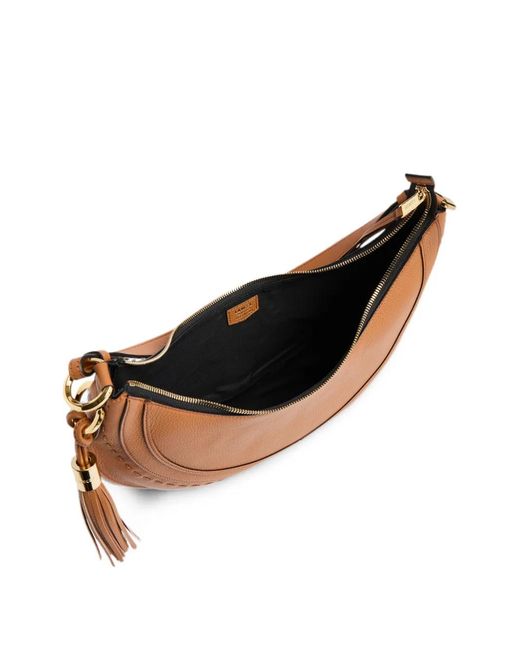 Lancel Brown Medium Tassel-Detail Shoulder Bag