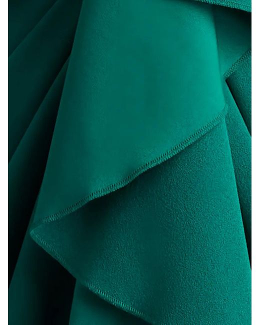 Vestido de fiesta palabra de honor con volantes Tadashi Shoji de color Green