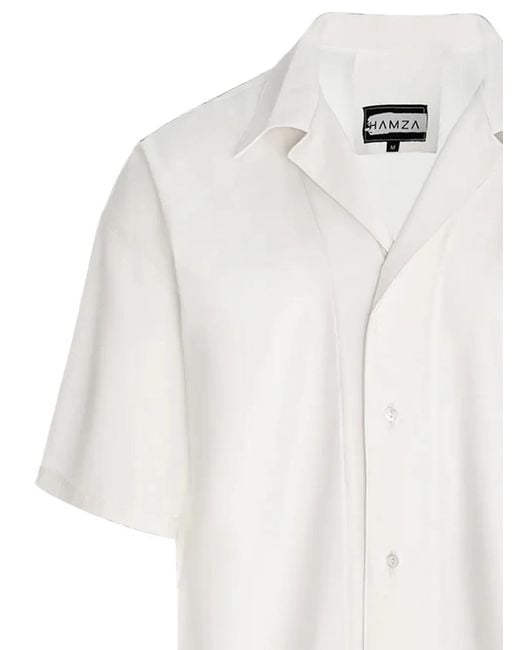 Hamza White Short-Sleeve Shirt for men