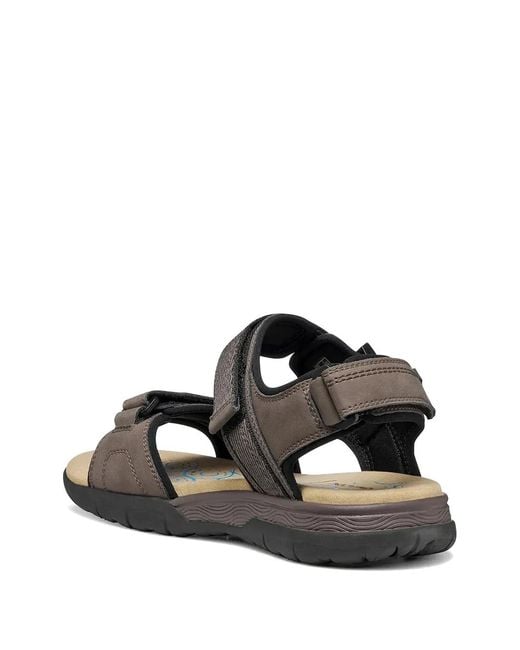 Geox White Touch-Strap Buckle-Fastening Sandals for men