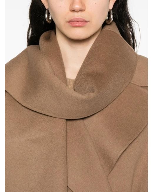 Abrigo cruzado con cinturón Max Mara de color Brown