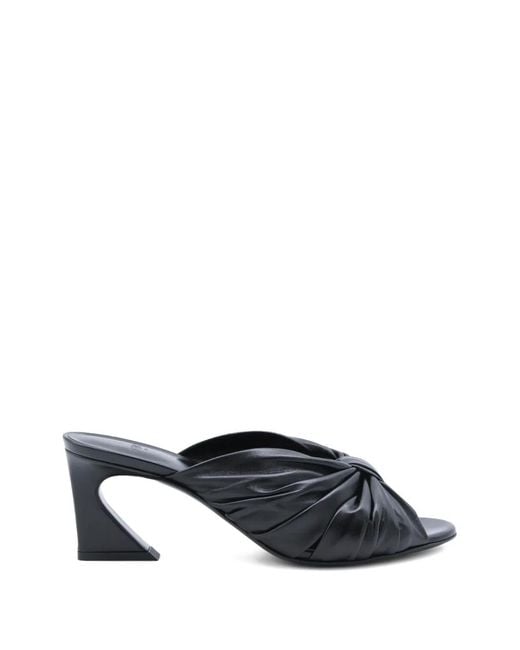 Fendi Black Arco Knotted-Upper Sandals