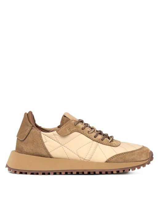 Buttero Natural Panelled Lace-up Sneakers