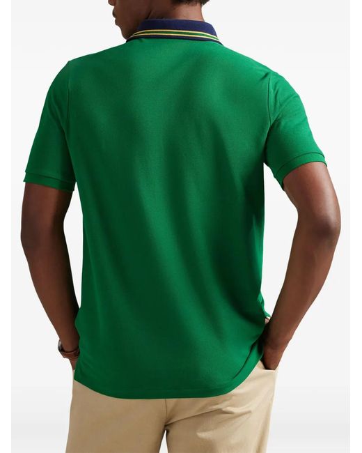 Polo Ralph Lauren Green Buttoned Logo Polo Shirt for men