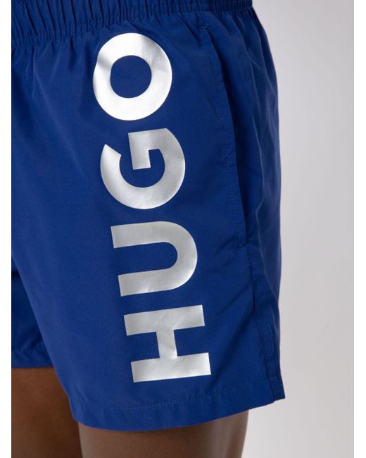 HUGO Abas Badeshorts mit Metallic-Logo in Blue für Herren