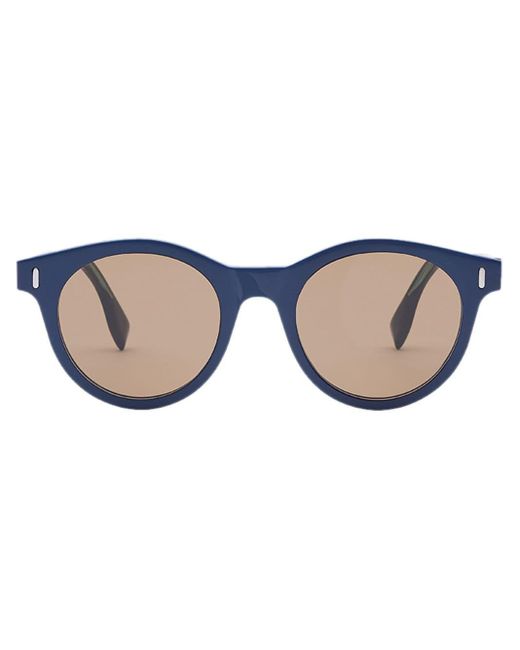 Round frame sunglasses Fendi pour homme en coloris Blue