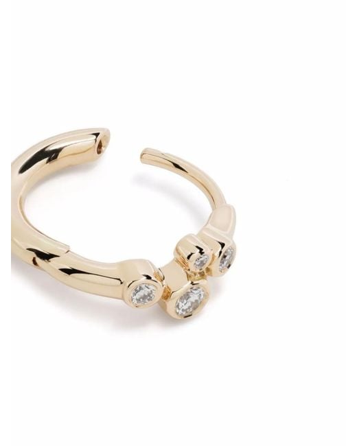 Maria Black Metallic 14Kt Elena Diamond Huggie Earring