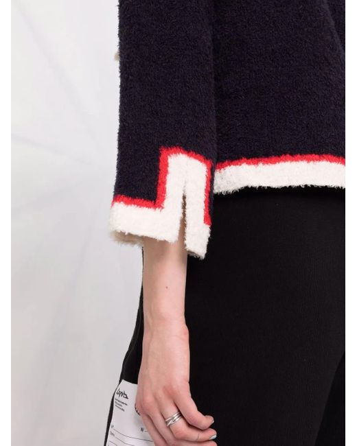 Undercover Black Stripe-Trim Hooded Jacket