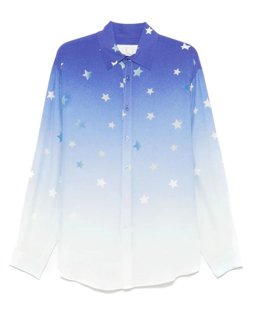 メンズ ERL スタープリント シャツ Blue