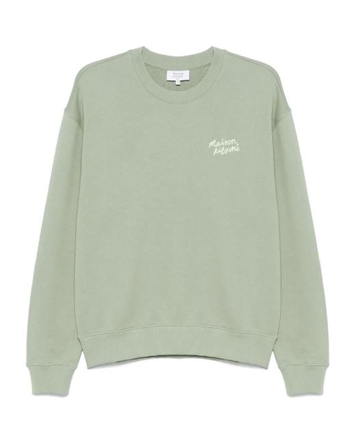 Felpa Handwriting Comfort di Maison Kitsuné in Green da Uomo