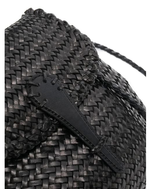 Dragon Diffusion Black Mini City Woven Crossbody Bag
