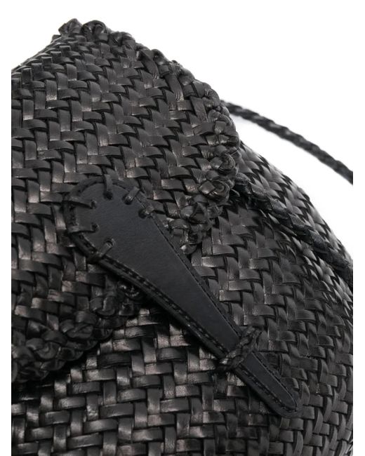 Dragon Diffusion Black Mini City Woven Crossbody Bag