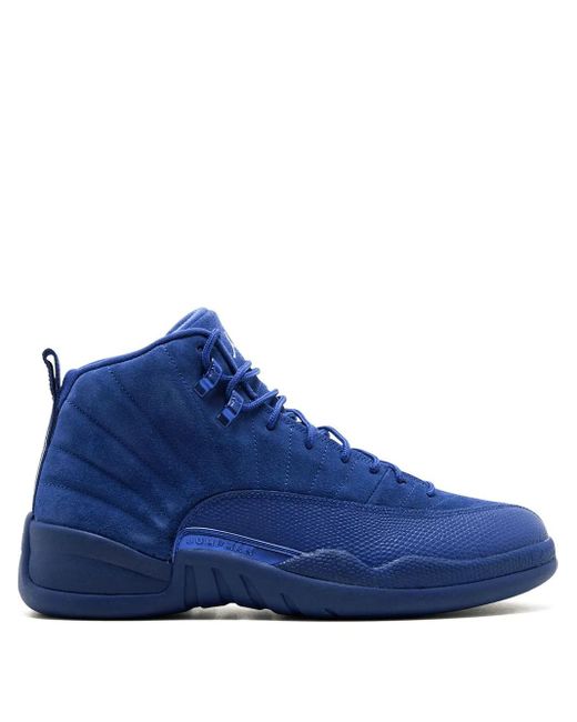 Nike Blue Air 12 Retro "Deep Royal Suede" Sneakers for men