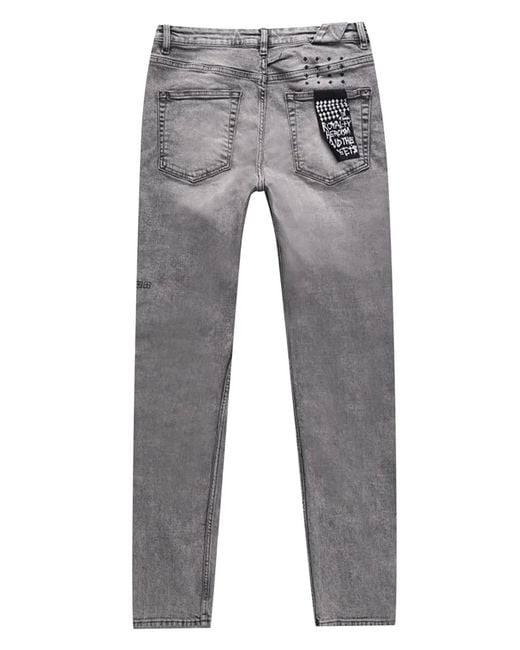 Ksubi Gray Van Winkle Thrifted Jeans for men