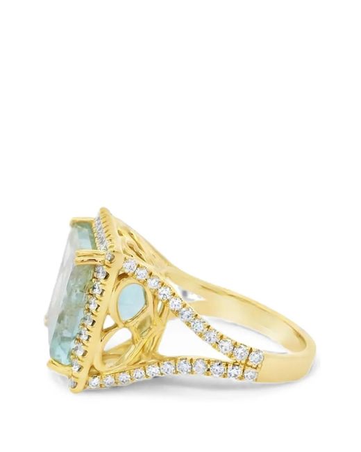 Lisa Nik Blue Beryl And Diamond Ring