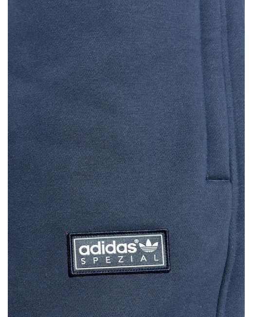 Adidas Blue Wilpshire Spzl Drawstring-Fastening Track Pants for men
