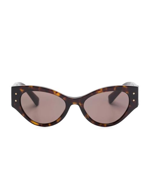 Dolce & Gabbana Brown Oval-Frame Sunglasses