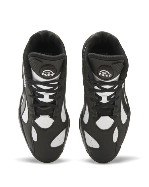 Reebok black 2024 high top sneakers